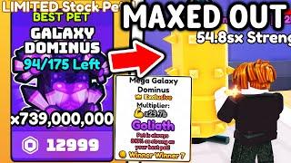 MAXED OUT 1 EXIST MEGA GALAXY DOMINUS PET in Roblox Arm Wrestle Simulator..