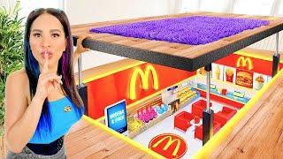 Construí un McDonald’s SECRETO en nuestra habitación!