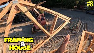 Building A House #8 : Truss Installation, Sheathing Gables & More