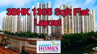 Ajnara Homes Noida Extension - 3 Bhk 1385 Sqft Flat in Greater Noida West, Flats In Noida!