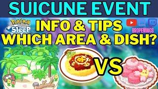 Suicune Event Info & Tips - Which Area & Dish Type to Choose? Team Building Tips #pokemonsleep