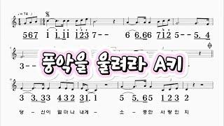 풍악을 울려라 장민호 A키 하모니카 악보 영상