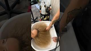 Curl Training + Brush Styling #curlyhair #haircut #hairvideo #curls #tiktok #shorts