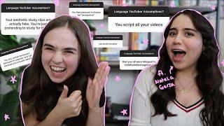 Relevancy, Fear of Judgement, and Fake Studying | Language YouTuber Assumptions ft. @NataliaGarza