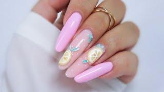 lemon nails art tutorial /Elisium Nails