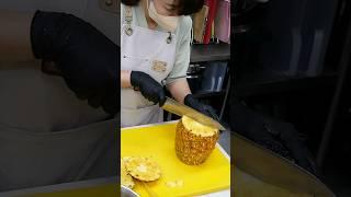 신선하고 깔끔한 파인애플 생과일 자르기 / Pineapple Cutting Skills #shorts / street food