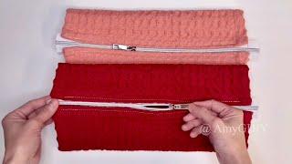  2 IDEAS  -  Easy Way to Sew Zipper Box Pouch ️Great Sewing Tips and Tricks