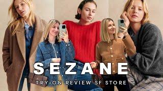 SEZANE Haul Try-On Fall 2024 at the San Francisco store & a visit to Everlane + Madewell