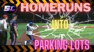 Crazy Power Hitting by Conference Players Hitting Cars In Parking Lots During Games