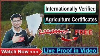 Free online International Agriculture courses | agriculture certificate online | agri certificate