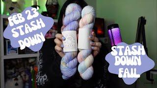 February Stash Down | Yarn Haul | Sewrella Yarn| Fuzzy Peach Fiber| Mace of Skeins| Moon and Glow