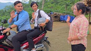The fisherman went on a business trip with the engineer so he said goodbye to the single mother.