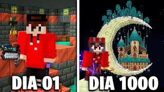 SOBREVIVI 1000 DIAS CONSTRUINDO NO MINECRAFT 1.21