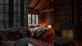 Relaxing Cabin Fireplace Ambience | Relaxing Ambient Sounds #shorts