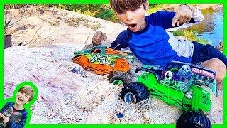 Monster Truck Sand Avalanche!