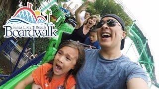 FUN at The SANTA CRUZ BEACH BOARDWALK!!! Screamin' on the Sea Serpent!