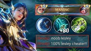 NEW SEASON LESLEY ONE SHOT BUILD AND EMBLEM IS FINALLY HERE!! (NEW UPDATE 2025!) | MANIAC GAMEPLAY!