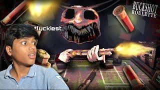 The Luck Game || Buckshot roulette Gameplay Telugu || Game Mood Boy