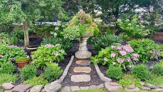 Hydrangea Garden With Fountain Makeover