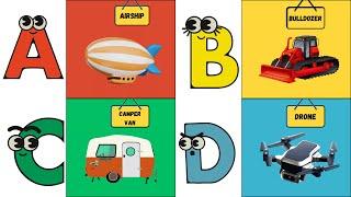 ABC Transportation Song ️ | Learn the Alphabet with Vehicles! | UZR Learning | #abcd #kids