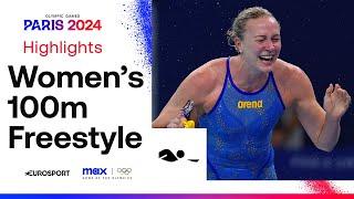 WHAT A SWIM!  | Women's Swimming 100m Freestyle Highlights | #Paris2024