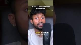 What I Learned From Meditaion