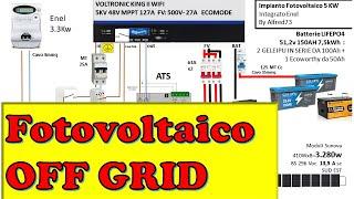 Realizzare un impianto fotovoltaico OFF GRID ad isola & risparmiare sulle bollette (con schema )