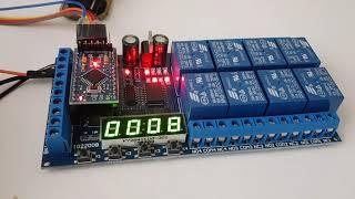 IO22D08 / IO22C04 Arduino Pro Mini delay relay demo