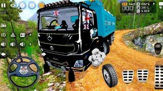 12 Wheel Tipper Truck Crash On Offroad Driving | Truck Mod For Bus Simulator Indonesia | Bussid Mod