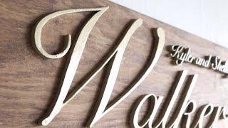 DIY Wooden Name Sign | Perfect Wedding Gift | Modern Builds | EP. 66