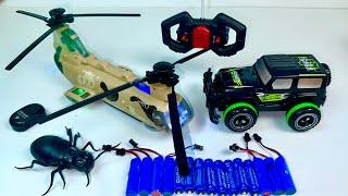 UNBOXING Helicopter ARMY,R/C CROSS  POWER CAR,R/C SHARK RACING,BICYCLE COMPETITION,R/C GIANT ANT
