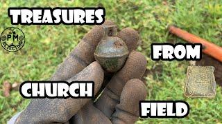 Detecting on Medieval church field - Never detected land! | Metal detecting UK | Minelab Equinox 800