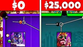 $0 CUE vs $25,000 CUE - 8 Ball Pool | Umair xD