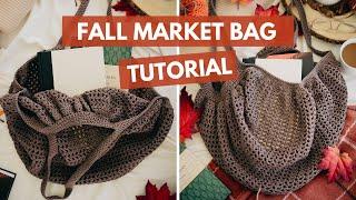 Crochet Market Bag Tutorial | How to crochet a market bag for beginners | Just Be Crafty