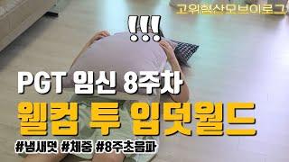 입덧과 냄새덧으로 힘든 임신 초기ㅣ입덧 조절해서 밥 먹는 방법ㅣ8주 초음파ㅣPGT 배아이식 8주
