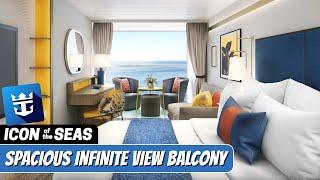 Icon of the Seas | Spacious Infinite View Balcony Walkthrough Tour | Royal Caribbean 2024 | 4k