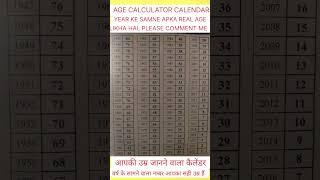 Age Calculator Calendar #age #calculation #birth #shortfeed