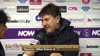 Pescara - Milan Futuro 4-1 Sebastiani: "L’attaccante? Lo dite voi che serve"