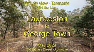 Drivers view Tasmania, Launceston to George Town, May 2024