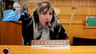 xQc reacts to the footage from court being leaked