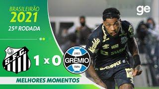 SANTOS 1 X 0 GRÊMIO | MELHORES MOMENTOS | 25ª RODADA BRASILEIRÃO 2021 | ge.globo