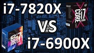 i7-7820X vs i7-6900K Comparison | Benchmarks, Gaming FPS Tests | Titan X Pascal