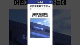 삼성 직원 대기업 현실