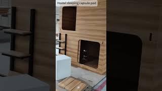 Hostel capsule bed plywood hostel bunk bed#hostelroom #hostel#capsulehotel #bunkbeds #sleepingpod