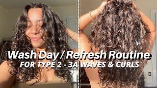 HOW TO ACHIEVE DEFINED WAVES/CURLS (UPDATED WASH DAY ROUTINE FOR TYPE 2-3A WAVES/CURLS)