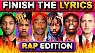 Finish the Lyrics  RAP EDITION  Most Popular Rap Songs  | Music Quiz