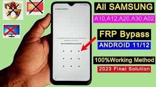 Without PC; Samsung FRP Bypass A02,A03,A10,A12,A20,A30,A50 | Google Account Unlock Android 11/12