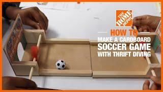 DIY Cardboard Soccer Game with @ThriftDiving  | The Home Depot Kids Workshops