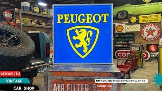 Original Peugeot Dealership Sign Denwerks Bring a Trailer No Reserve Auction Automobilia