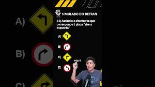 Simulado do DETRAN 2024 - sinalização de trânsito #simuladodetran2024 #autoescola #cnh